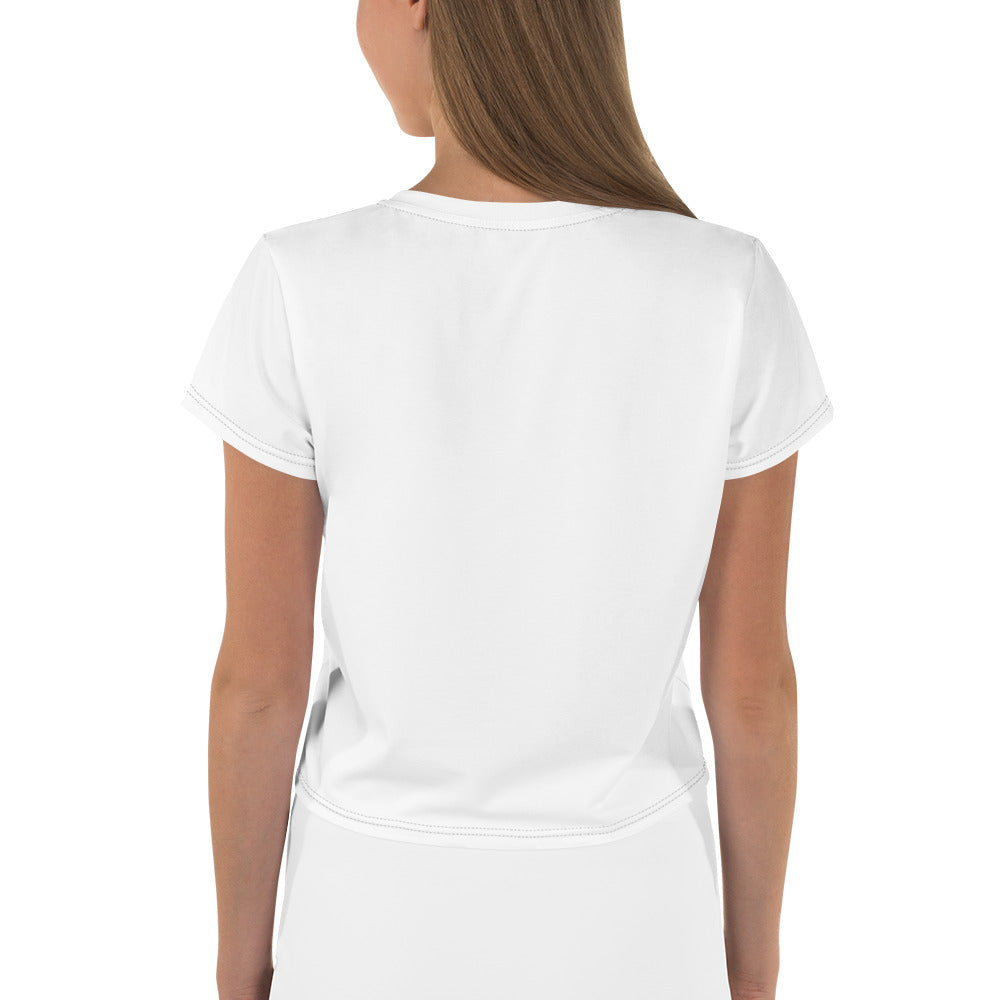 Army Green #girlpower Cropped Tees. Girls' Hashtag Art Crop Top. WickedYo.